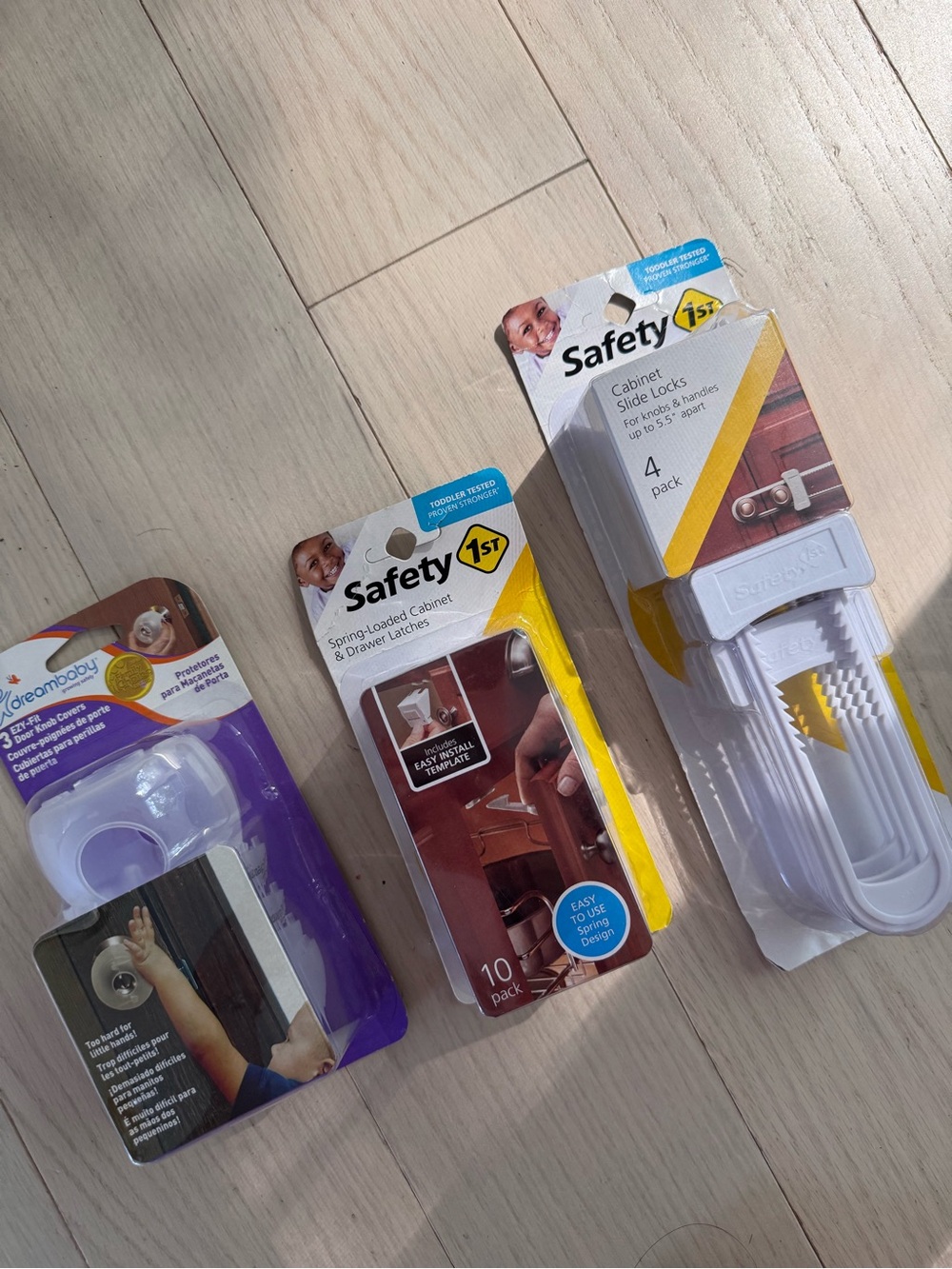 White Cabinet & Drawer Safety Locks Bundle